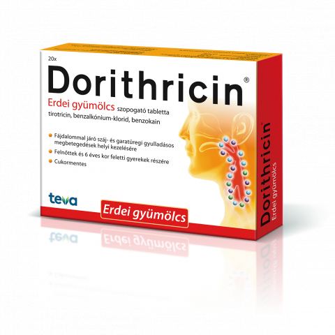 DORITHRICIN ERDEI GYÜMÖLCS szopogató tabletta 20db