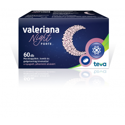 VALERIANA NIGHT FORTE gyógynövénykivonatokat tartalmazó étrend-kiegészítő 
lágyzselatin kapszula 60db
