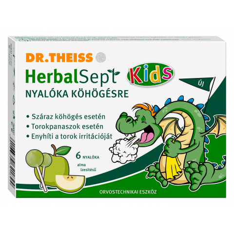 DR. THEISS HERBALSEPT nyalóka köhögésre alma ízesítésű 6db