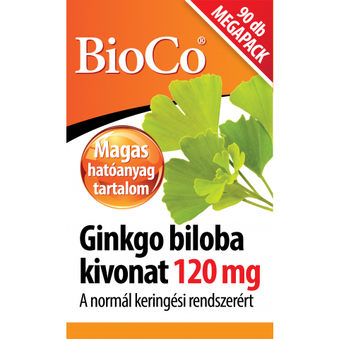 BIOCO GINKGO BILOBA kivonat 120mg MEGAPACK tabletta 90db
