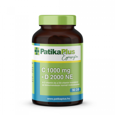 PatikaPlus C vitamin 1000mg+D vitamin 2000NE filmtabletta 90 db