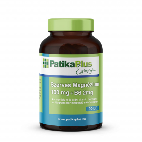PatikaPlus szerves magnézium 100 mg+B6 2 mg filmtabletta 90 db